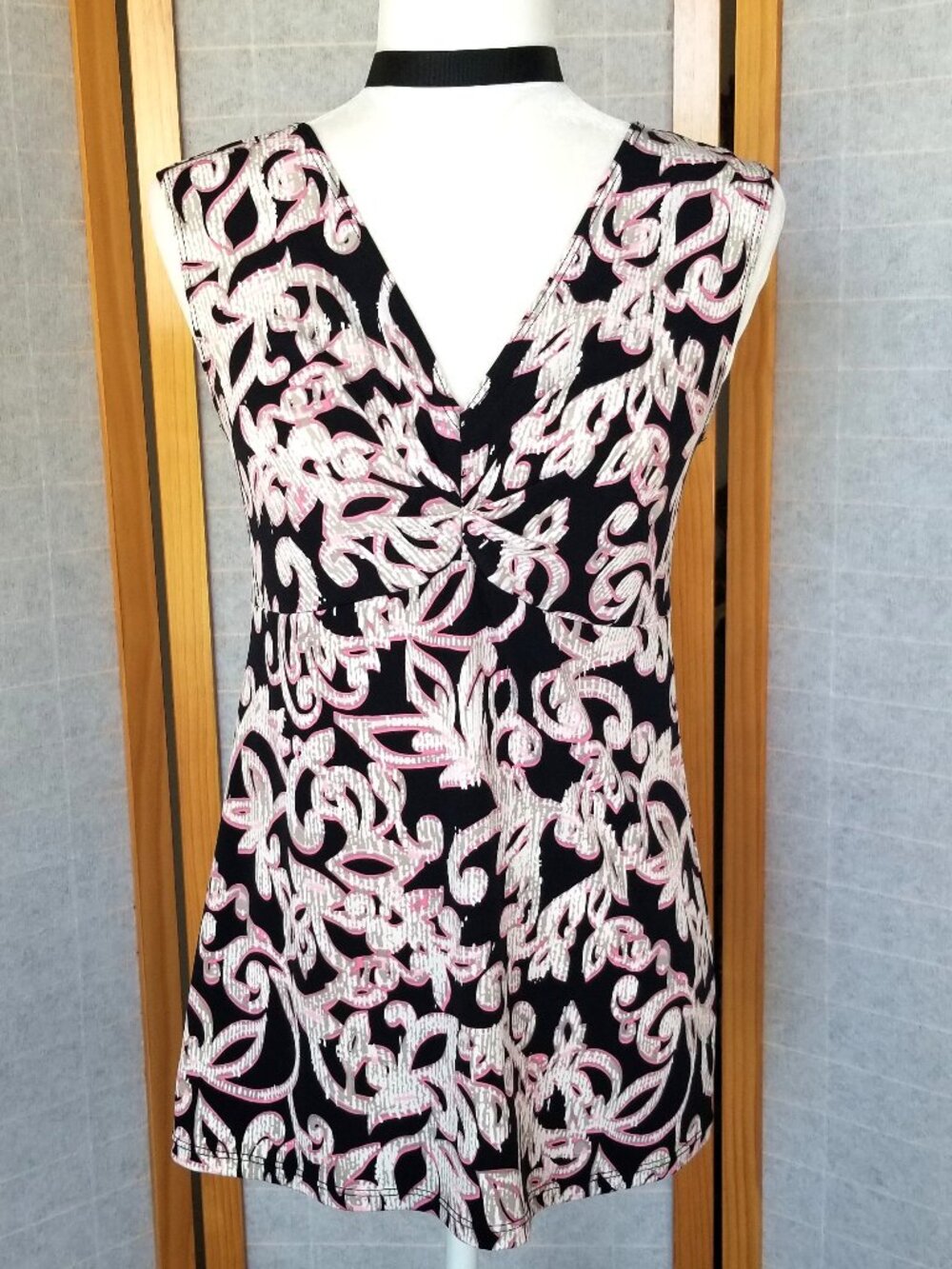 Womens Y2K Babydoll Dark Floral‎ Whimsigoth Top Size M Paddy Lee